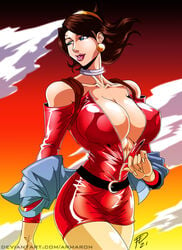 1girls 2021 armaron artist_name belt belt_buckle black_belt blue_eyes breasts brown_hair buckle bursting_breasts choker cleavage cloud cloudy_sky collar collarbone covered_erect_nipples curvaceous deviantart_username dress eyebrows eyelashes facing_to_the_side female female_focus fingernails g_gundam gundam hairband highres huge_breasts huge_nipples human jacket large_breasts light-skinned_female light_skin lips lipstick long_fingernails looking_to_the_side makeup mascara microdress microskirt minidress miniskirt nipples no_bra off-shoulder_dress off_shoulder outdoors puckered_lips puffy_lips rain_mikamura red_background red_dress red_eyes red_lips shiny shiny_clothes shiny_hair shiny_skin short_dress short_hair signature skin_tight skindentation skirt sky thick_thighs tight tight_dress unzipped unzipping walking wide_hips year yellow_hairband