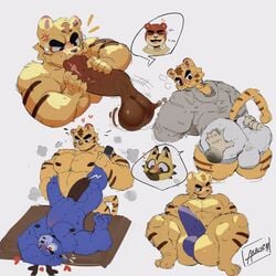 1:1 2021 abs absurd_res akachionmain anal anal_sex animal_crossing anthro anthro_on_anthro anthro_penetrated anthro_penetrating anthro_penetrating_anthro ass ball_bulge balls bam_(animal_crossing) bara barazoku bent_over big_balls big_bulge big_butt big_muscles big_penis blush bodily_fluids briefs bulge butt_grab butt_squish canid canine canis cervid clothed clothing cross-popping_vein cum cum_while_penetrated cumshot cutaway ejaculation emanata erection erection_under_clothing felid fellatio gay genital_fluids genitals group hand_on_butt heart hi_res hoodie humanoid_genitalia humanoid_penis kyle_(animal_crossing) lying male male/male male_only male_penetrated male_penetrating male_penetrating_male mammal moobs muscular muscular_anthro muscular_male nintendo nipples nude on_back one_eye_closed oral oral_penetration pantherine pecs penetration penile penis penis_grab sex signature simple_background sitting squish standing stomach_bulge sweat sweatdrop teddy_(animal_crossing) tenting thong tiger topwear tybalt_(animal_crossing) underwear ursid video_games white_background wolf yaoi