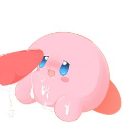 1boy adorable blue_eyes blush cum cum_in_mouth cum_on_body cumshot cute cute_face eye_closed gay kirby kirby_(series) male male_only mikokami nintendo open_mouth penis pink_body pink_skin red_feet smile smiling solo solo_male super_smash_bros. super_smash_bros._ultimate