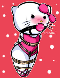 1girls bondage catgirl chibi feline female female_only furry hello_kitty hello_kitty_(character) hello_kitty_(series) kawaii kitty_white oncensored original rope_bondage sanrio tagme