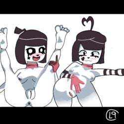 :3 artist_request ass bonbon_(derpixon) breasts chuchu_(derpixon) mime mime_and_dash open_mouth pussy