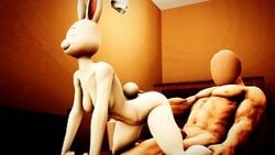 3d animated beastars female happy_sex haru_(beastars) human male nude reverse_cowgirl_position riding sex source_filmmaker tagme vaginal_penetration video