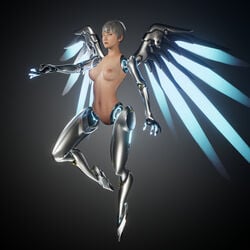 3d 3d amputee android avstral blender detroit:_become_human female floating_limbs glowing_eyes gynoid kara_(detroit:_become_human) mechanical_wings quadruple_amputee robot_girl robotic_legs robotic_limbs solo wings