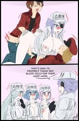 2koma aa-2153 ac-1677 ambiguous_penetration cells_at_work cells_at_work_code_black double_penetration exposed_nipples eye_patch hataraku_saibou hataraku_saibou_black large_breasts military_uniform partially_clothed red_blood_cell_(hataraku_saibou_black) reverse_format threesome u-1196 u-1212 u-8787 white_blood_cell_(hataraku_saibou) white_blood_cell_(hataraku_saibou_black) white_blood_cell_captain_(black) zronku