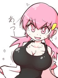 1girls 2019 alternate_breast_size big_breasts bouncing_breasts breasts cleavage female female_only game_freak gym_leader huge_breasts human kurachi_mizuki nintendo pink_eyes pink_hair pokemon pokemon_gsc solo solo_female sweat tagme whitney_(pokemon)