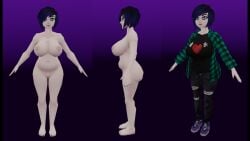 twinkubus lucy_(twinkubus) female clothing nude together_forever low_poly blender