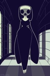 movailarts original original_character tagme animated animated_gif loop looping_animation walking walking_towards_viewer walk_cycle nun nun_outfit nun's_habit habit crying expressionless tight_clothing breasts large_breasts wide_hips thick_thighs voluptuous slim_waist swaying swaying_hips