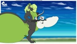 abs ahegao animal_genitalia animated anthro artist_logo ball_clench balls beach belly big_balls big_breasts big_butt big_knot big_muscles big_nipples big_penis big_sheath big_tail black_body black_nipples blue_sky bodily_fluids bouncing_breasts breast_sway breasts breath butt claws clenching_balls colored_nails cum cum_inflated_belly cum_inflation cum_inside cumflation curling_tail curvy_figure digitigrade dominant dominant_intersex dragon duo ear_frill european_mythology extreme_size_difference eyes_closed fade_to_white fangs female forked_tongue frill_(anatomy) gasp genital_fluids genitals green_body green_breasts green_claws green_eyes green_hair green_horn green_scales green_tongue gynomorph hair hand_on_belly hi_res horn huge_balls huge_breasts huge_butt huge_knot huge_muscles huge_nipples huge_penis huge_sheath huge_tail humping hybrid hyper hyper_balls hyper_genitalia hyper_inflation hyper_knot hyper_penis hyper_sheath inflated_belly inflation intersex intersex/female kassandra_(knockedoutdragon) kaya_(knockedoutdragon) knockedoutdragon knot larger_intersex leg_grab logo long_hair long_tail long_tongue looking_pleasured loop macro macro_female macro_intersex manhandling markings muscular muscular_arms muscular_intersex muscular_thighs mythological_creature mythological_scalie mythology nails nipples open_mouth orange_claws orange_eyes orange_horn orange_markings orange_nails panting penetration penis pleased_expression pumping_cum reptile scales scalie sheath size_difference sky skyscape smaller_female smug smug_face snake submissive submissive_female tail tan_nipples teeth thick_penis thick_tail thick_thighs tongue vaginal vaginal_penetration watermark western_dragon white_belly white_body white_breasts white_hair white_scales