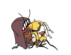 hollow_knight yuri hollow_knight:_silksong hollow_knight_(franchise) team_cherry 2girls second_sentinel bug bug_girl robot robot_girl blushing reducing_bird pussy pussy_juice twelfth_architect fingering fingering_pussy rubbing_pussy blushing_female blush shaking