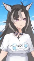 1girls anime anon controller controller_shirt gif indie_virtual_youtuber indie_vtuber rima_evenstar virtual_youtuber vtuber vtuber_toggle waifu