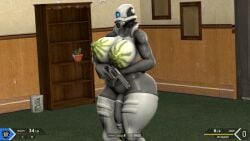 1futa 3d big_breasts combine_assassin_(half-life_series) damndirtydog futanari gmod gun half-life_(series) hide_and_seek melon prop_hunt tagme