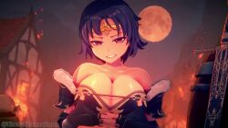 animated anna_anon blue_hair breast_grab breasts breasts_bigger_than_head breasts_out burning clothed clothed_female_nude_male clothed_sex cum cum_drip cum_on_body cum_on_breasts cum_on_face cumshot dirty_talk exposed_breasts exposed_nipples large_areolae large_breasts musi_cassie nami955 nami955_(va) nipples painted_nails paizuri pink_nipples pov pov_eye_contact pulling_clothing purple_eyes sound tagme tagme_(character) talking_to_viewer tora_(anna_anon) video voice_acted