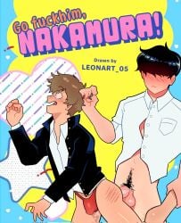 abs balls big_penis bigger_male black_hair blushing brown_hair bulge dick ganbare!_nakamura-kun!! gay gay_sex go_for_it,_nakamura-kun!! go_for_it_nakamura hair_pulling hairy_balls hirose_aiki leonelart male male/male male_only nakamura_okuto naked no_pants no_te_rindas_nakamura!! penetration underwear yaoi