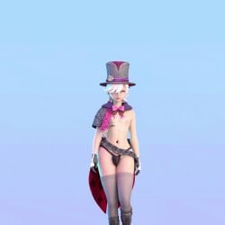1boy 3d_(artwork) 3d_animation animated belly_button clothes cute daz3d daz_studio femboy femboy_focus femboy_only genshin_impact gif hips hot lyney_(genshin_impact) male male_focus male_only myart penis_in_thong penis_under_clothes render rendered self_upload sexy solo_male thick_thighs thong twink walk_cycle walking wide_hips zazkinkart