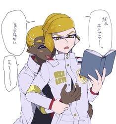 2boys clothing eging_jr_(splatoon) emperor_(splatoon) gay inkling inkling_boy smiling softcore splatoon splatoon_(manga) yaoi