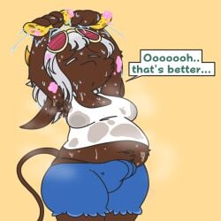 absurd_res arachnid bulge chubby chubby_male cooling_off dark_nipples dialogue elf_ears hairy_armpits hi_res ibispaint_(medium) kirby_(series) kirby_air_riders kirby_triple_deluxe moobs nintendo see-through_shirt shorts soap solo_male sponge sunglasses sweat sweaty_armpits sweaty_belly sweaty_shirt tail taranza thick_thighs