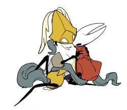 2girls bug bug_girl greyroot hollow_knight hollow_knight:_silksong hollow_knight_(franchise) hornet_(hollow_knight) pussy_juice pussy_juice_string pussy_juice_trail reducing_bird robot robot_girl second_sentinel shaking team_cherry tentacle tentacle_penetration tentacle_sex tentacles yuri