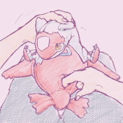 ambiguous_gender blue_body blue_feathers bodily_fluids claws clothed clothing duo fabric feathers female feral fingering forced generation_3_pokemon genitals hair human implied_transformation inanimate_transformation kareha_21909 latias legendary_pokemon low_res lying mammal nintendo on_back on_lap open_mouth plushie plushification pokemon pokemon_(species) red_body red_feathers size_difference tears transformation vaginal vaginal_fingering vulva white_body white_feathers