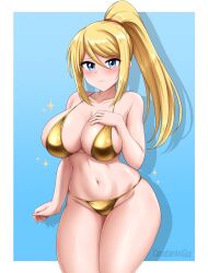 samus aran from metroid by canadiananiguy