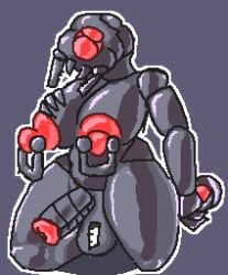 animal_genitalia anthro belly big_breasts big_butt big_nipples breasts butt equine_genitalia female genitals gynomorph hi_res humanoid intersex machine mature_female mecha nipple_piercing nipples not_for_bread piercing robot robot_anthro robot_humanoid slightly_chubby solo terraria the_destroyer_(terraria) worm