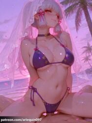 kamisato ayaka from genshin impact by arlequin097