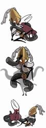 2girls blush blushing blushing_female bug bug_girl greyroot hollow_knight hollow_knight:_silksong hollow_knight_(franchise) hornet_(hollow_knight) pussy pussy_juice pussy_juice_string pussy_juice_trail reducing_bird robot robot_girl second_sentinel team_cherry tentacle tentacle_penetration tentacle_sex tentacles yuri