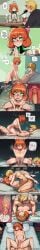 1boy 1girl after_sex ahoge ai_generated blonde_hair blue_eyes blush bow breasts comic_strip completely_nude cowgirl_position crosssection cum cum_in_pussy cum_on_body cup curly_hair ejaculation english_text freckles girl_on_top green_eyes guided_penetration hair_bow heart heart-shaped_ahoge heart_ahoge heartshaped_pupils hetero imminent_penetration imminent_vaginal index_fingers_together internal_cumshot jaune_arc kiss large_breasts leg_lock lying missionary mug nipples nosebleed nude on_back orange_hair patreon_username penis penny_polendina pink_bow pov rwby sex short_hair small_breasts smile speech_bubble spit_take spitting straddling symbolshaped_pupils table thighhighs tillian uncensored uterus vaginal wavy_mouth xray