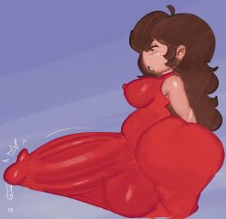 1futa ass ass_in_dress balls big_ass big_ass_(futa) big_balls big_breasts big_penis breasts brown_hair bulge bulge_through_clothing bulge_under_clothes busty dress erect_nipples erect_penis friday_night_funkin futa_mommy_gf futanari girlfriend_(friday_night_funkin) glans huge_ass huge_cock huge_penis hyper_penis large_breasts long_hair penis penis_under_dress precum sideass sideboob sleeveless_dress tagme tboxart thick_thighs