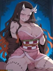 kamado nezuko from demon slayer by rinkoai