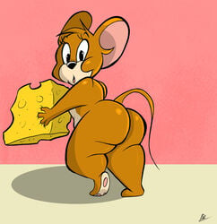 1boy ass butt butt_crack cartoon_network cheese furry jerry_mouse looking_back metro-goldwyn-mayer rear_view tail tom_and_jerry