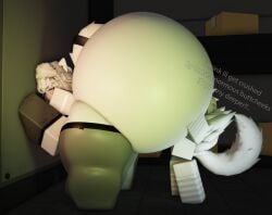 2boys 3d 3d_(artwork) against_surface against_wall anthro anthro_on_anthro ass_eating cat_ears cat_tail dialogue eating_ass femboy femboy_only from_behind furry gay gay_sex hat high_socks huge_ass huge_butt huge_hips huge_thighs hyper hyper_ass hyper_butt hyper_genitalia hyper_hips hyper_thighs kemono kemonomimi male male_only oc paws roblox roblox_studio robloxian sdiybt shorksenjoyer side_view storage_room striped_tail tagme tail tail_markings thighhighs warehouse