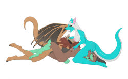 2024 2_horns 2_toes 3_toes 5_fingers anthro areola bent_arm bent_leg big_breasts black_claws black_eyebrows black_inner_ear black_membrane black_spikes black_wings blue_body blue_skin blue_tail breasts brown_body brown_fur brown_hair brown_tail claws colored cunnilingus curved_horn digital_drawing_(artwork) digital_media_(artwork) dragon elcastorblanco elysia_lopunny english_description european_mythology eye_through_hair eyebrow_through_hair eyebrows eyelashes eyelashes_through_hair fan_character feet female female/female female_anthro finger_claws fingers fur generation_4_pokemon green_body green_eyes green_fur green_tail grey_horn group group_sex hair half-closed_eyes hand_on_leg hand_on_thigh hi_res holding_breast horn humanoid_hands light lighting long_hair long_tail looking_at_viewer looking_pleasured lopunny lying male male/female medium_breasts membrane_(anatomy) multicolored_body mythological_creature mythological_scalie mythology narrowed_eyes nintendo nipples no_pupils non-mammal_breasts non-mammal_nipples nude nude_anthro nude_female nude_male on_back oral paws pink_areola pink_inner_ear pink_nipples pokemon pokemon_(species) scales scalie scut_tail sex short_tail side_view simple_background tail threesome toe_claws toes tongue tongue_out translucent translucent_hair trio two_tone_body two_tone_tail vaginal western_dragon white_background white_body white_claws white_hair white_scales white_tail wing_claws winged_dragon wingless_dragon wings