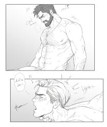 2boys anal anal_penetration anal_sex arm_hair artist_request ass_up beard beefy belly_hair billy_butcher black_and_white blush blushing butcher dom/sub dominant dominant_male english_text facial_hair gay gay_male gay_sex hair hairy hairy_chest hairy_male holding homelander male male/male male_only monochrome mouth_open muscles muscular muscular_male mustache nipples no_visible_genitalia nude nude_male pecs penis_in_ass source_request submissive submissive_male tagme the_boys yaoi