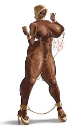 1girl 1girls artist_logo belly_button_piercing bikini bleached bra brown_skin chains collar condom condom_wrapper dark-skinned_female dark_skin fellatio_gesture female female_only gold gold_(metal) gold_jewelry hairy_pussy heroine high_heels hijab hijabi lip_piercing looking_at_viewer metal_collar muslim muslim_female navel_piercing nerd nerdy_female nipple_piercing nose_piercing nude_female original original_character panties pierced_belly_button pierced_lip pierced_navel pierced_nipples pierced_nose piercing piercings platform_footwear platform_heels qoh qoh_tattoo queen_of_hearts queen_of_hearts_tattoo raceplay sangsangatsange shackles shoes_only slutty_female solo solo_female superheroine tagme tongue_out twitter_link