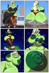 boots crush crushing giant_female giantess giantess_growth giga_giantess gigantic_ass gigantification growing growth growth_sequence huge_breasts hyper hyper_ass lord_dominator macro macro_female macrophilia massive_breasts nipples planetary_destruction planetary_macro plant platform_heels stripping thornbrusha villainess wander_over_yonder
