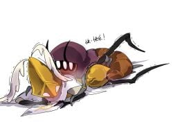 hollow_knight yuri hollow_knight:_silksong hollow_knight_(franchise) team_cherry 2girls second_sentinel bug bug_girl robot robot_girl blushing reducing_bird pussy pussy_juice twelfth_architect scissoring scissoring_position tribadism rubbing_pussies_together shaking blushing_female blush
