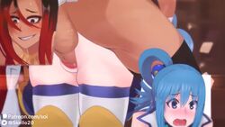 1futa 1girls after_sex ahe_gao all_fours animated aqua_(konosuba) aroused ass audible_creampie backsack balls balls_deep bent_over biting_lip blue_hair bulldog_position butt clenched_teeth climax clothed_sex cum cum_in_pussy cum_inside cum_on_clothes cum_overflow cumshot dark-skinned_futanari dark_skin dickgirl doggy_style dress duo ejaculation excited female from_behind futa_on_female futa_sans_pussy futadom futanari futanari_penetrating heart-shaped_pupils human insertion interracial intersex intersex/female interspecies kono_subarashii_sekai_ni_shukufuku_wo! larger_futanari legwear light-skinned_female light_skin longer_than_30_seconds looking_pleasured mature_futa orgasm pale_skin penetration penis pounding pull_out pursed_lips rolling_eyes sex size_difference skello-on-sale skindentation smaller_female sound sound_effects squatting stockings sweat sylvia_(konosuba) thighhighs thrusting tongue tongue_out trembling vaginal vaginal_insertion vaginal_penetration vaginal_sex video villainess