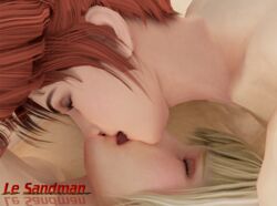 2girls 3d 69 69_position amy_sorel blender blonde_hair closed_eyes curled_hair curly_hair female female_only french_kiss french_kissing kissing le_sandman lovers nude nude_female pyrrha_alexandra red_hair sofa soul_calibur tongue tongue_kissing tongue_out xnalara yuri