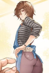 2boys artist_request granblue_fantasy male_only money sandalphon_(granblue_fantasy) tagme