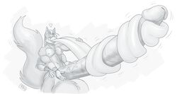 1boy 2021 4_arms balls circumcised furry giant_penis huge_cock huge_penis hyper hyper_penis ipipo licking long male male_focus male_only masturbation multi_arm multi_limb muscular muscular_male penis solo solo_focus tongue victor_(byser) vulpine wrap