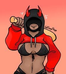 1girls baseball_bat bra fanart khepnepp masked roblox roblox_avatar tagme wwwwwaaaahhhh