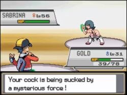 1boy 1girls 2021 animated battle belt belt_unbuckled big_breasts blowjob blue_hair breast_jiggle deepthroat drooling english_text ethan_(pokemon) fellatio female_masturbation fingering gameplay_mechanics gif glowing_hand glowing_penis gym_leader hand_gesture health_bar hud human implied_blowjob male/female masturbating_during_fellatio masturbation nintendo oral oral_insinuation orgasm panties panties_down pants_down pink_panties pixel_art pokemon pokemon_battle pokemon_gsc pokemon_hgss purple_bra questionable_consent sabrina_(pokemon) sabrina_(pokemon_hgss) saliva seductive short_hair sprite telekinesis telepathic_sex text turtle_sausage turtle_soup