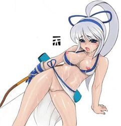 bb blush breasts censored large_breasts majikina_mina pussy samurai_shodown snk