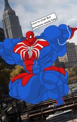 abs himbo hyper hyper_balls hyper_genitalia hyper_muscles hyper_penis hyper_testicles kindaporn male male_focus male_only marvel marvel_comics muscle muscles muscular muscular_arms muscular_ass muscular_back muscular_legs muscular_male muscular_thighs spider-man spider-man_(series)