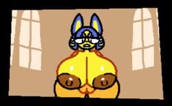 animal_crossing animated ankha anthro big_breasts bodily_fluids bouncing_breasts breasts cum cum_on_breasts cum_on_hair domestic_cat felid feline felis female fur furry furry_only genital_fluids genitals huge_breasts mammal naked nintendo nude pussy short_playtime solo superiorfox video_games