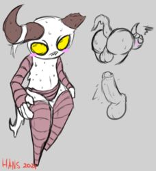 1boy anthro ass ass_focus balls big_ass big_butt blush bubble_butt delirium_(the_binding_of_isaac) demon embarrassed femboy feminine_male gay girly hans_nsfw horns male male_focus male_only malesub panties penis posing showing_ass showing_off solo tagme the_adversary_(the_binding_of_isaac) the_binding_of_isaac twink yaoi