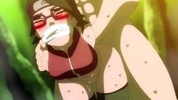 1boy 1girls 2d animated bent_over bestofnesia blush boruto:_naruto_next_generations closed_eyes clothed_rape crying domination female gag gagged glasses headband male naruto naruto_(series) navel no_shoes no_sound over_the_mouth_gag rape raped red_headband restrained sarada_uchiha shorter_than_30_seconds sleeveless sleeveless_shirt sweat sweating taken_from_behind tears thighhighs video