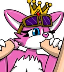 1girls 2boys cat_humanoid empress_(fortnite) epic_games eyewear_on_head fortnite furry oral sunglasses_on_head tagme