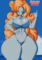 1girls big_breasts big_hipped big_hips bikini breasts cleavage dragon_ball dragon_ball_z female female_focus female_only hips hips_wider_than_shoulders huge_breasts huge_hips large_breasts large_hips mallow_strife ocean race_of_hera shounen_jump solo tagme thick_thighs thighs wide_hips zangya