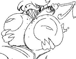 2024 black_and_white cum cumshot deltarune freckles freckles_on_breasts freckles_on_face garbageboxxxed giant_breasts giant_penis hair_over_eyes hidden_eyes huge_breasts huge_cock huge_nipples lowres monochrome no_color obscured_eyes paizuri ralsei reptile reptile_humanoid sharp_claws sharp_teeth smile smiling susie_(deltarune) undertale_(series)